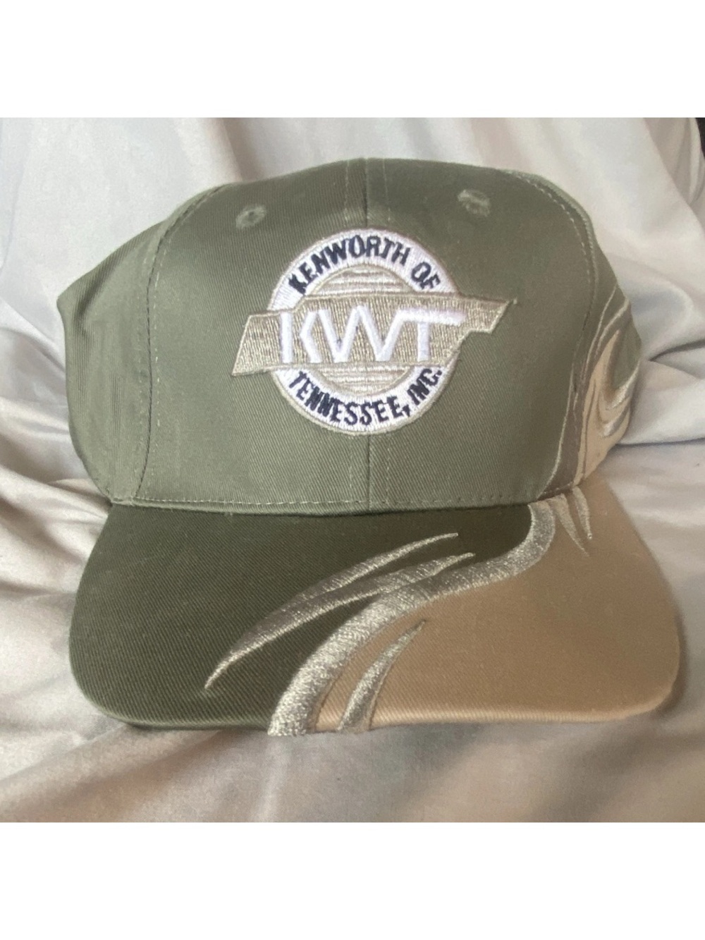 Kenworth Tennessee Olive Green Logo Cap with Silver Accents